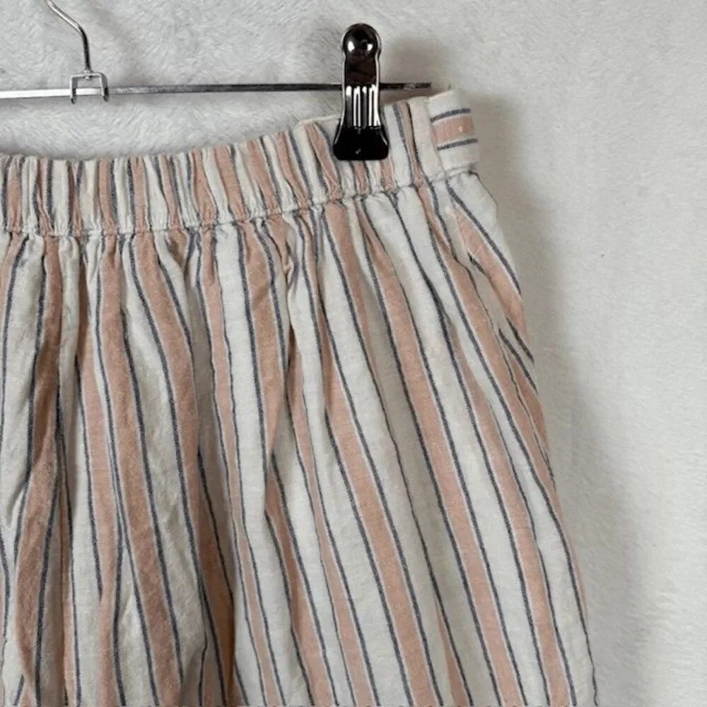 American Eagle Linen Blend‎ High-Waisted Side Button Culottes Lined Size Medium